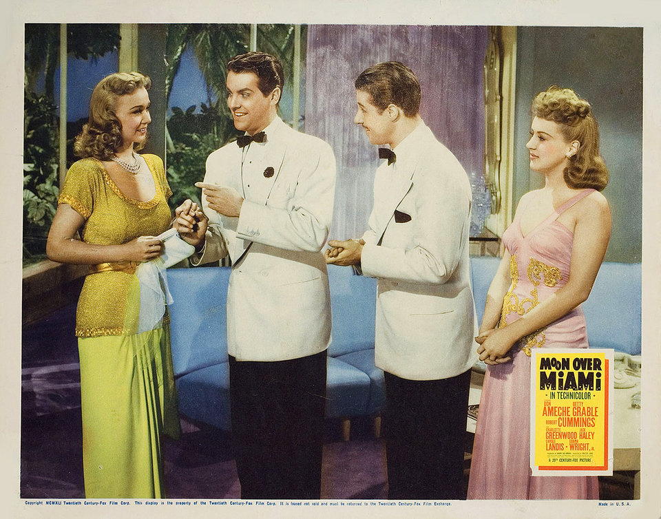 Moon Over Miami Original 1941 U.S. Scene Card