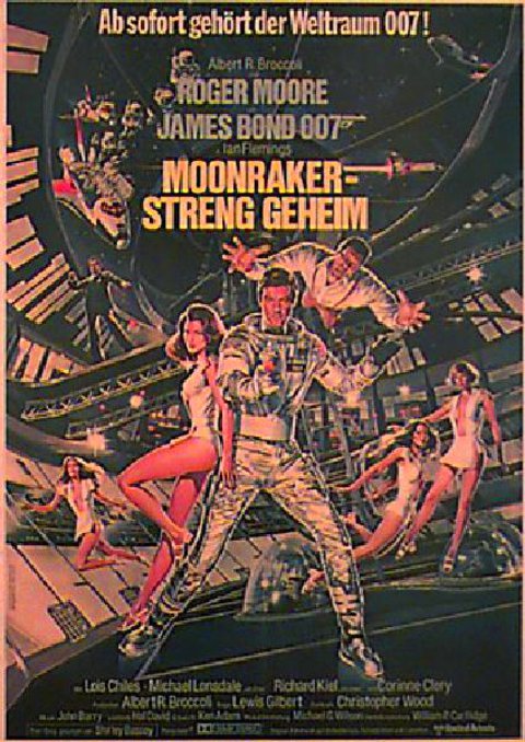 Moonraker Original 1979 German A1 Movie Poster