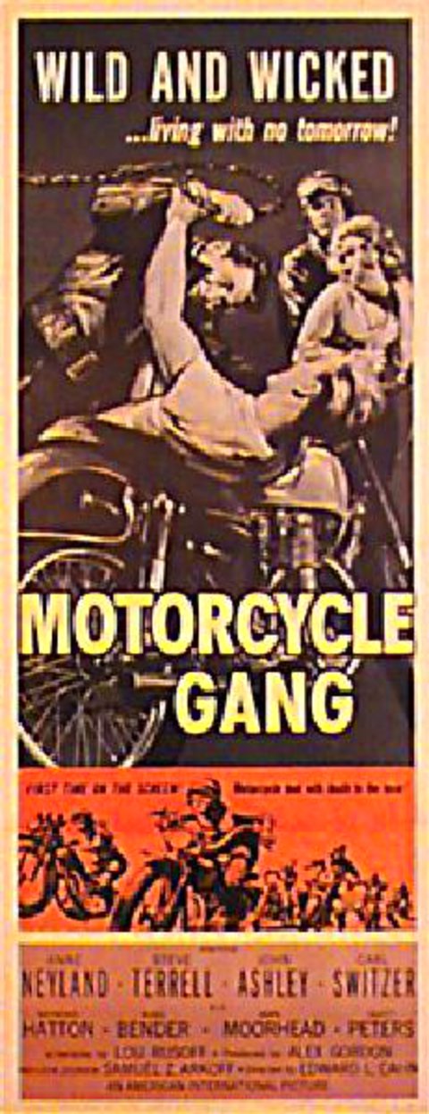Motorcycle Gang Original 1957 U.S. Insert Movie Poster