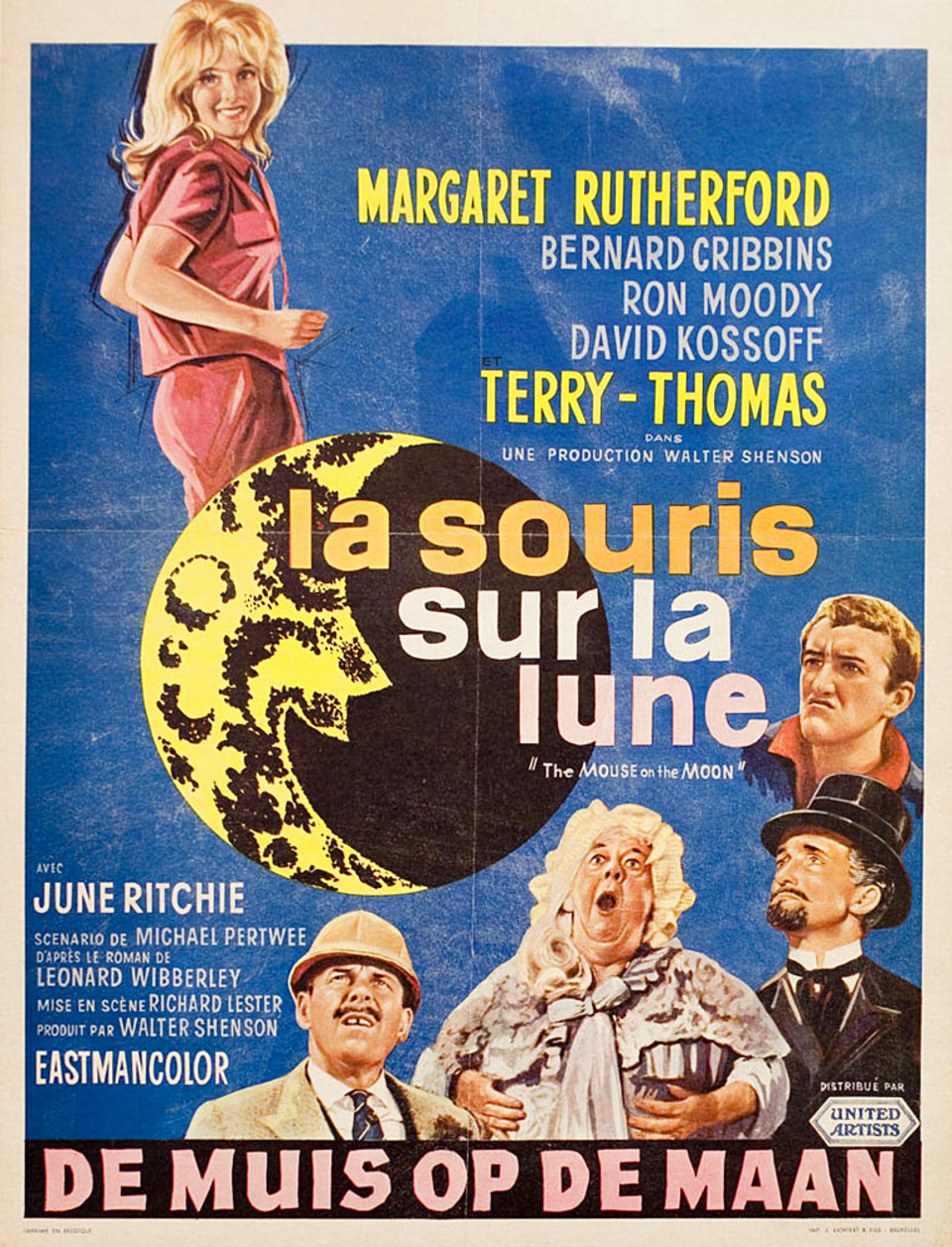 The Mouse on the Moon Original 1963 Belgian Movie Poster
