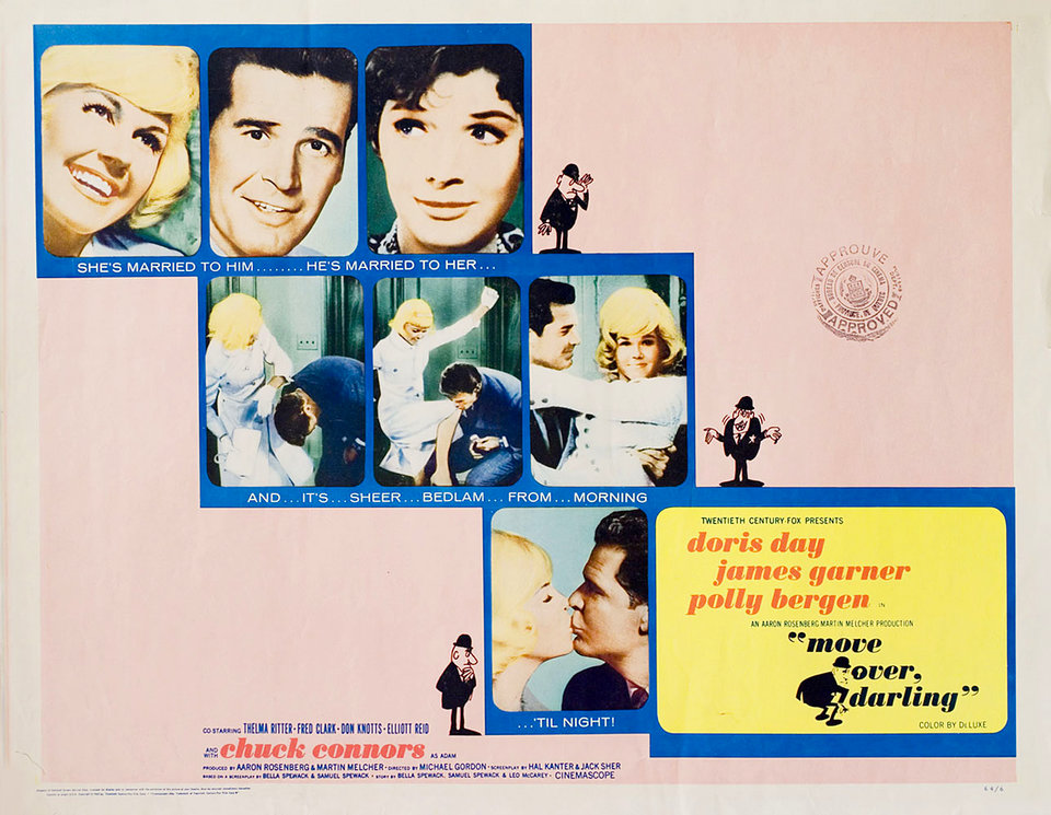 Move Over, Darling Original 1964 U.S. Half Sheet Movie Poster