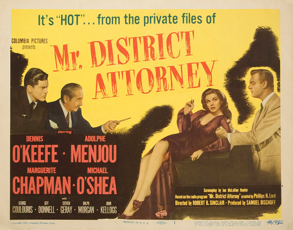 Mr. District Attorney Original 1946 U.S. Title Card