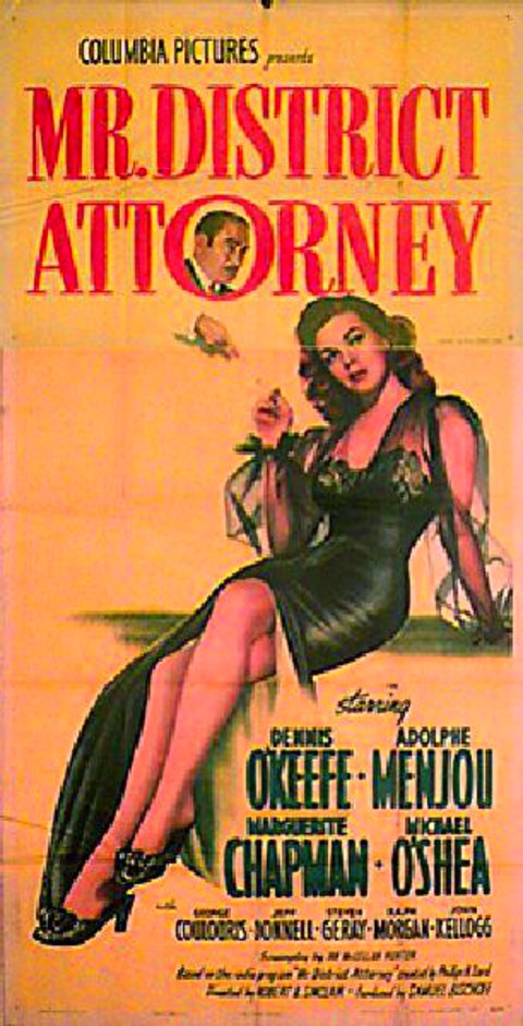 Mr. District Attorney Original 1946 U.S. Three Sheet Movie Poster