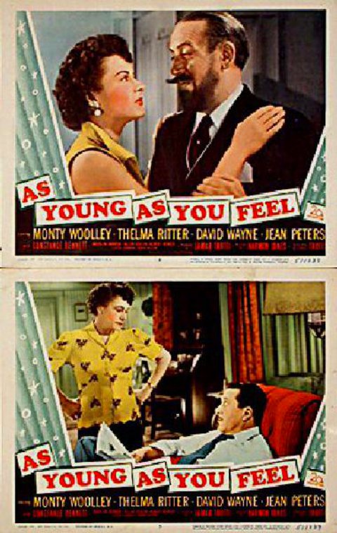 As Young as You Feel Original 1951 U.S. Scene Card Set of 2