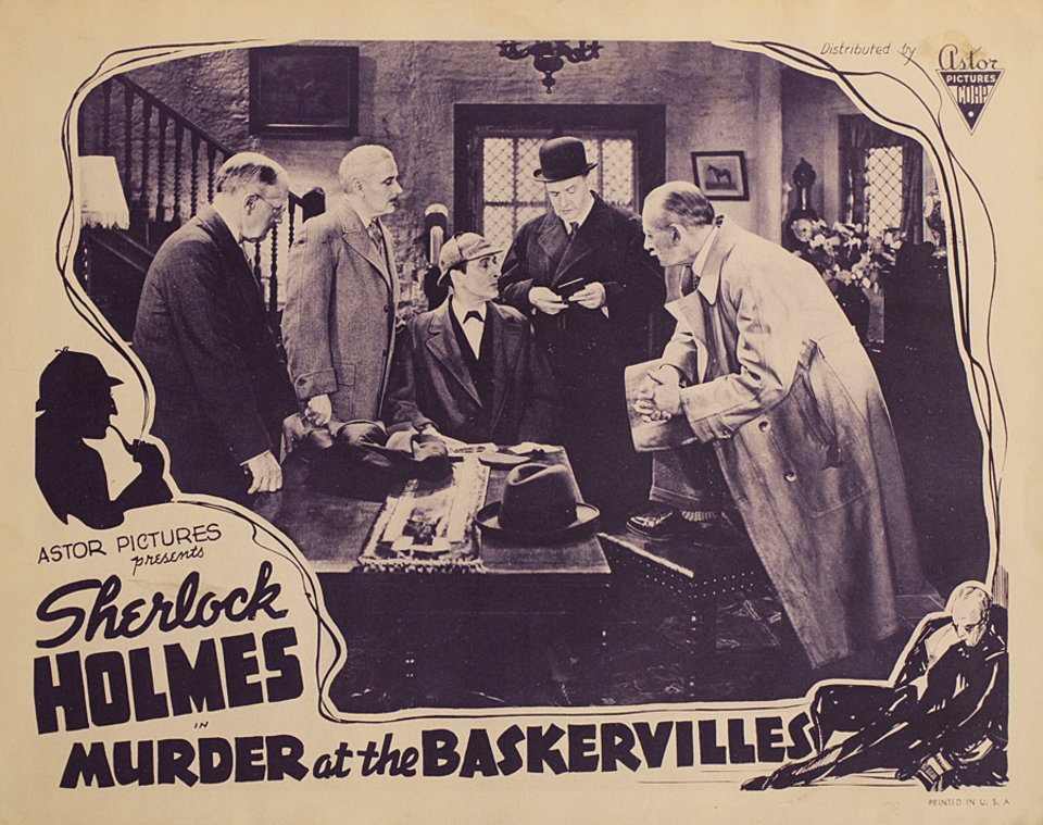 Murder at the Baskervilles Original 1941 U.S. Scene Card