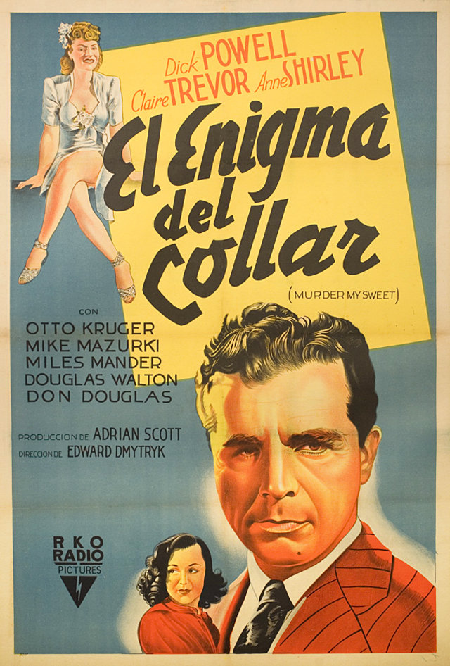 Murder, My Sweet Original 1945 Argentine Movie Poster