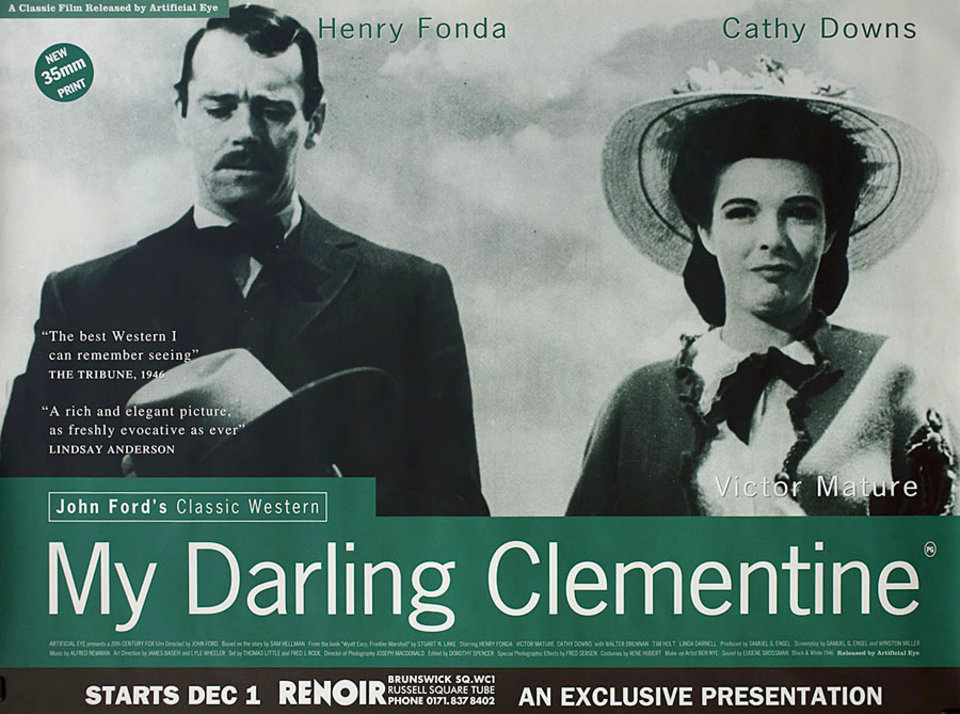 My Darling Clementine Original R1990s British Quad Movie Poster