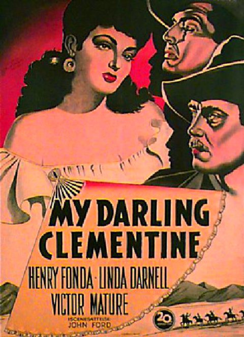 My Darling Clementine Original 1952 Danish A1 Movie Poster