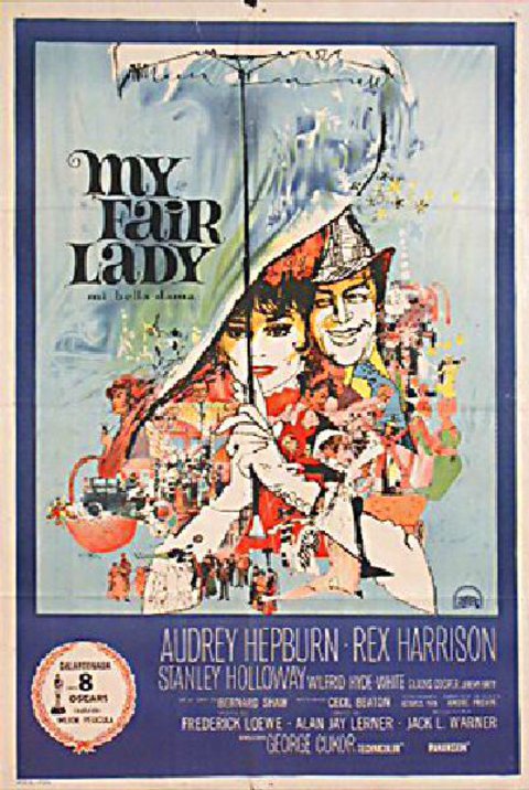 My Fair Lady Original R1960s Argentine Movie Poster