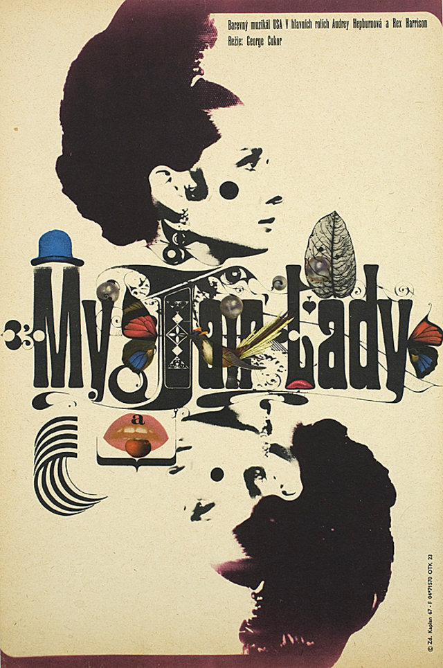 My Fair Lady Original 1967 Czech A3 Movie Poster