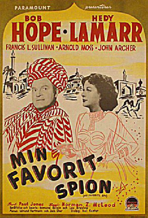 My Favorite Spy Original 1951 Swedish B1 Movie Poster