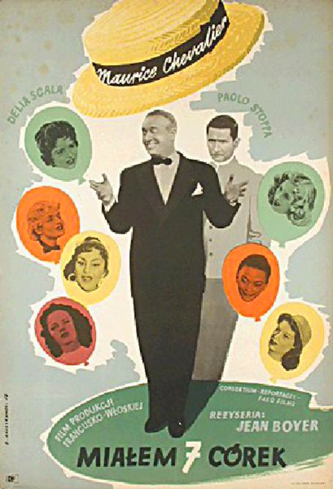 My Seven Little Sins Original 1957 Polish A1 Movie Poster