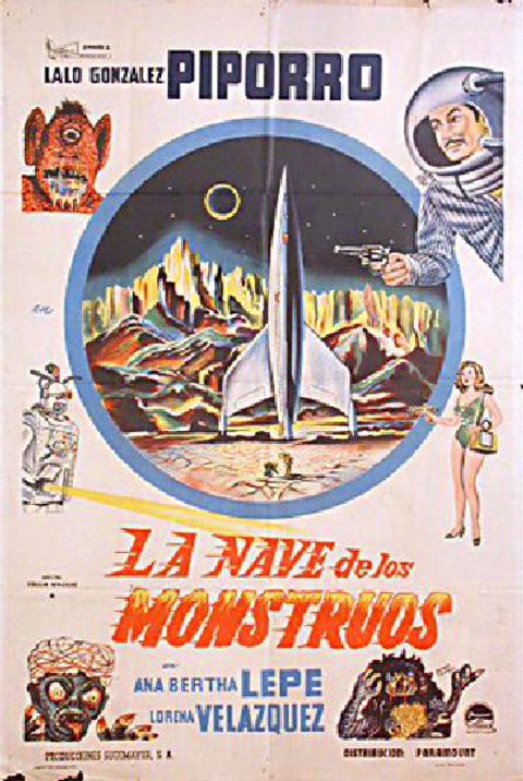 La nave de los monstruos Original 1959 Argentine Movie Poster