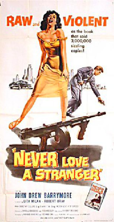 Never Love a Stranger Original 1958 U.S. Three Sheet Movie Poster