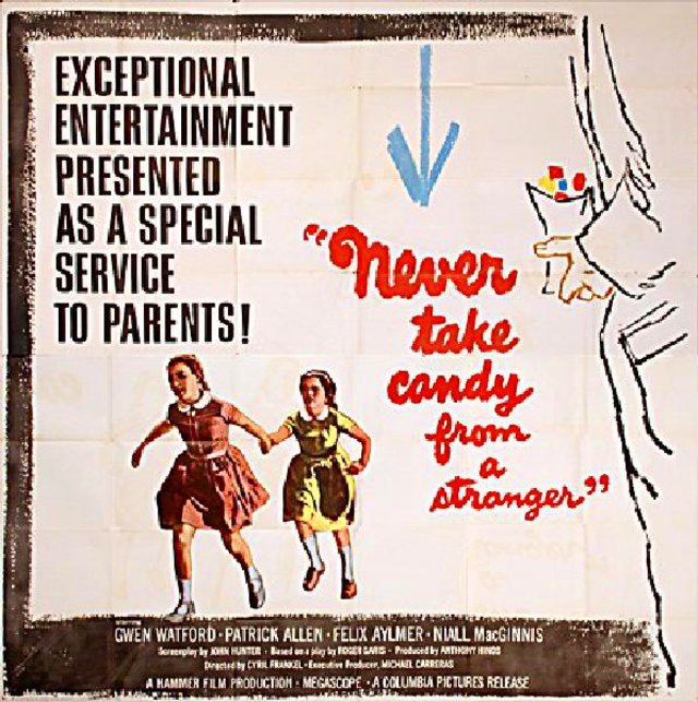 Never Take Candy from a Stranger Original 1960 U.S. Six Sheet Movie Poster