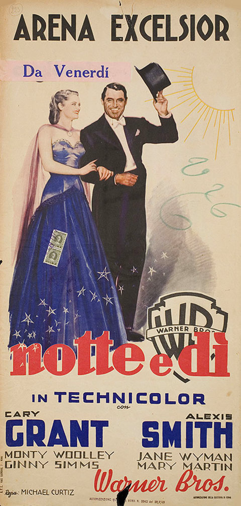 Night and Day Original 1940s Italian Locandina Movie Poster