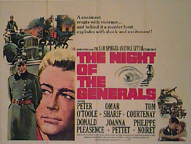 The Night of the Generals Original 1967 British Quad Movie Poster
