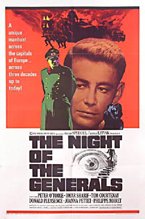 The Night of the Generals Original 1967 U.S. One Sheet Movie Poster