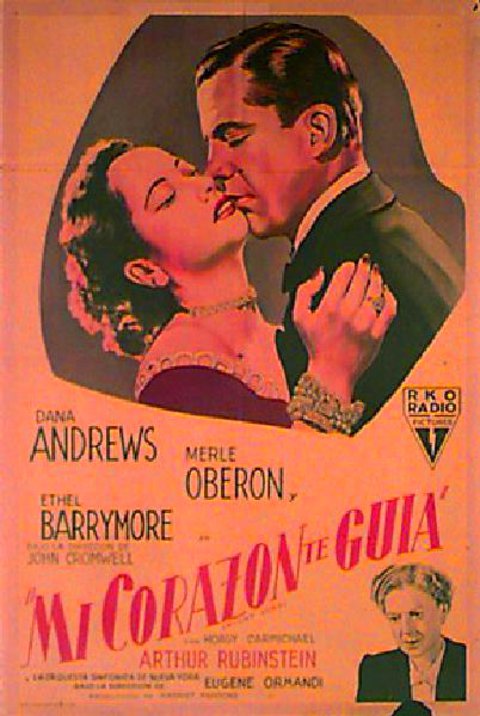 Night Song Original 1947 Argentine Movie Poster