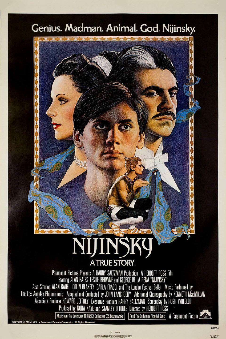 Nijinsky Original 1980 U.S. One Sheet Movie Poster