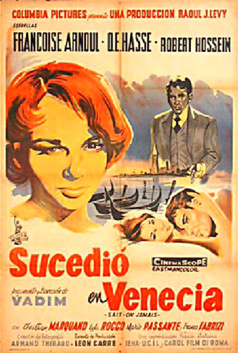 No Sun in Venice Original 1957 Argentine Movie Poster