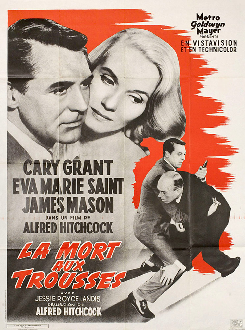 North by Northwest Original R1986 French Grande Movie Poster