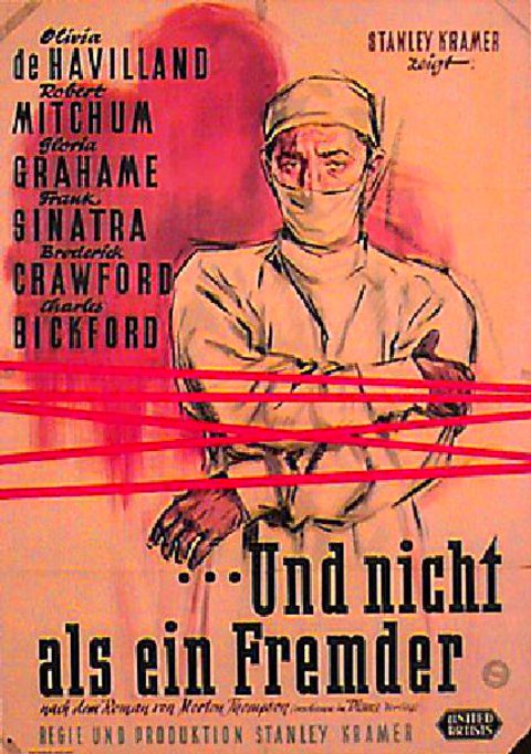 Not as a Stranger Original 1957 German A1 Movie Poster