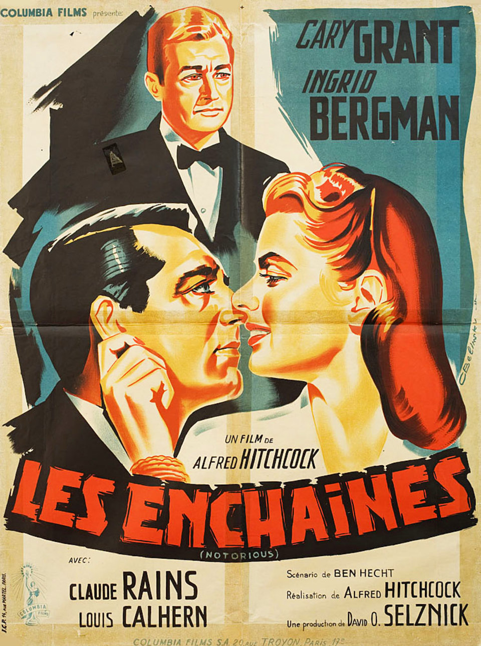 Notorious Original R1950s French Moyenne Movie Poster