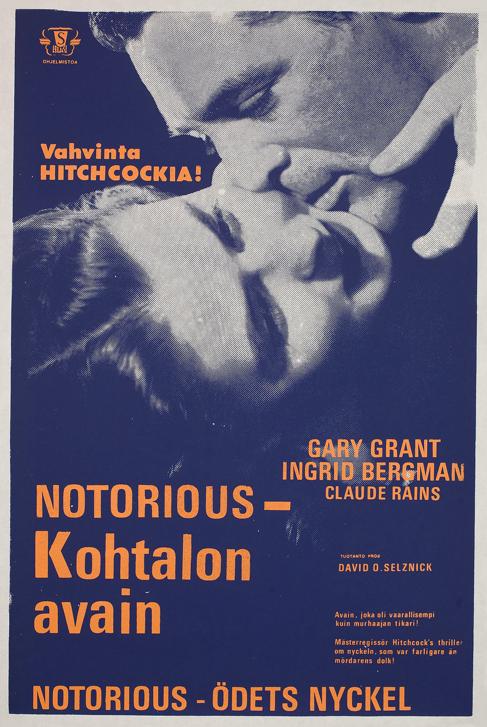 Notorious Original R1960s Finnish A2 Movie Poster