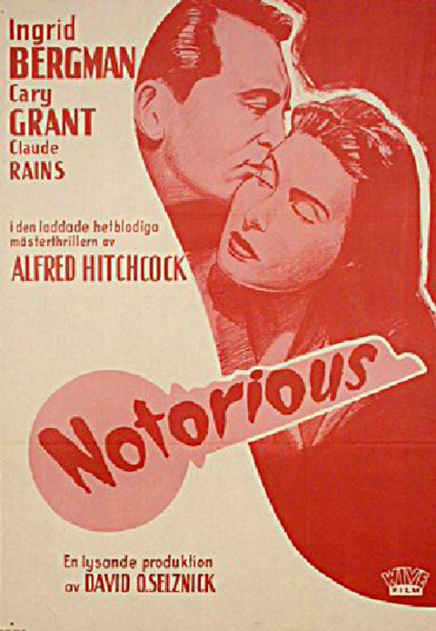 Notorious Original R1959 Swedish B1 Movie Poster