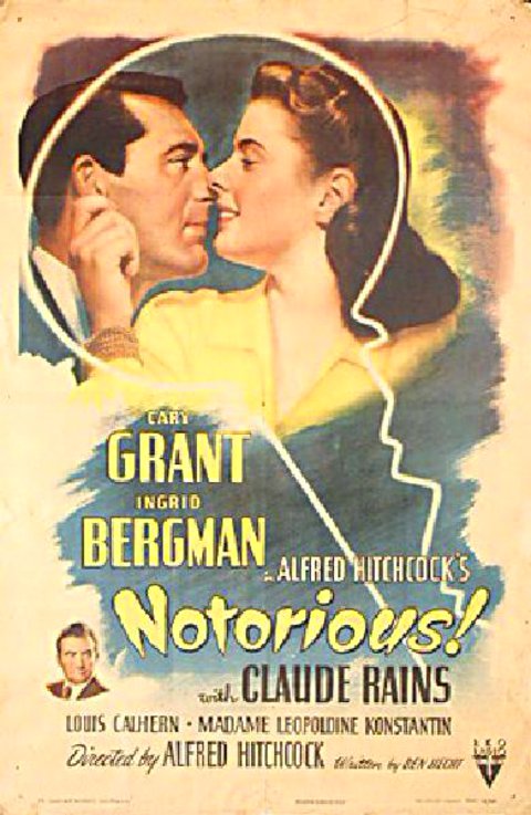 Notorious Original 1946 U.S. One Sheet Movie Poster