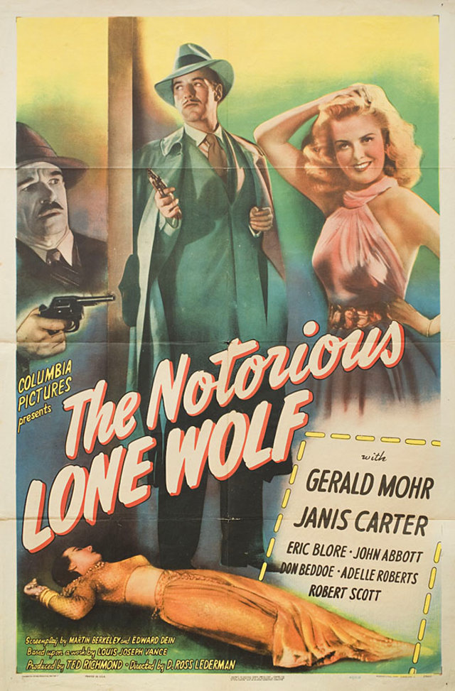The Notorious Lone Wolf Original 1946 U.S. One Sheet Movie Poster