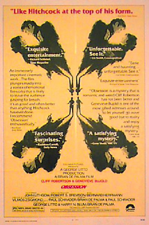 Obsession Original 1976 U.S. One Sheet Movie Poster