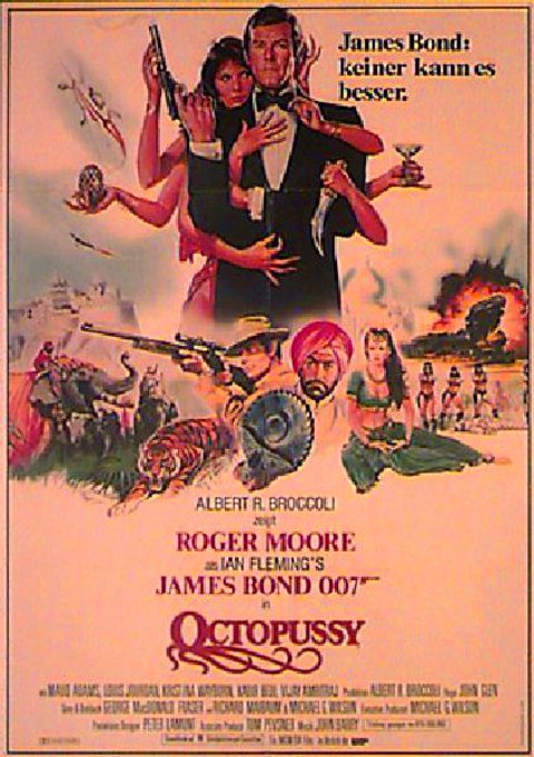 Octopussy Original 1983 German A1 Movie Poster