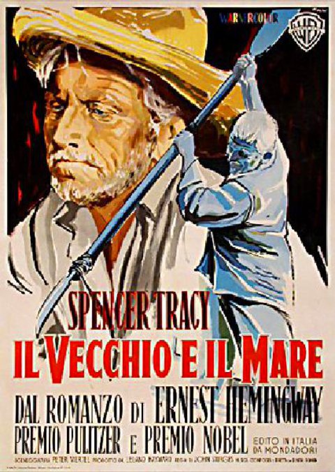 The Old Man and the Sea Original 1958 Italian Due Foglio Movie Poster