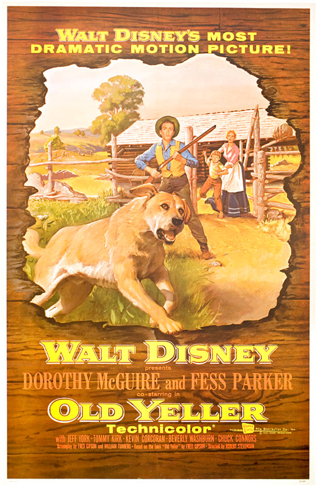 Old Yeller Original 1957 U.S. One Sheet Movie Poster