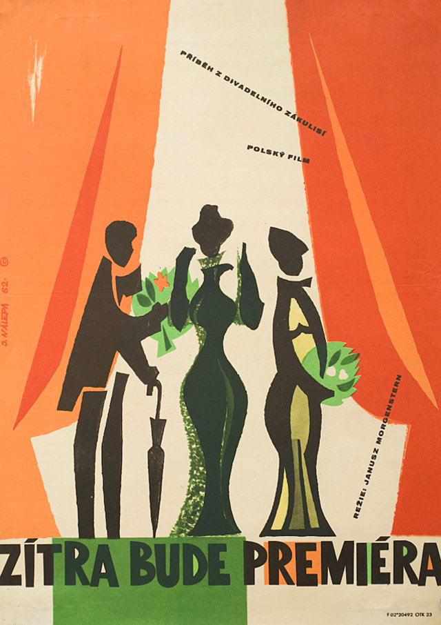 OPENING TOMORROW Original 1962 Czech A3 Movie Poster