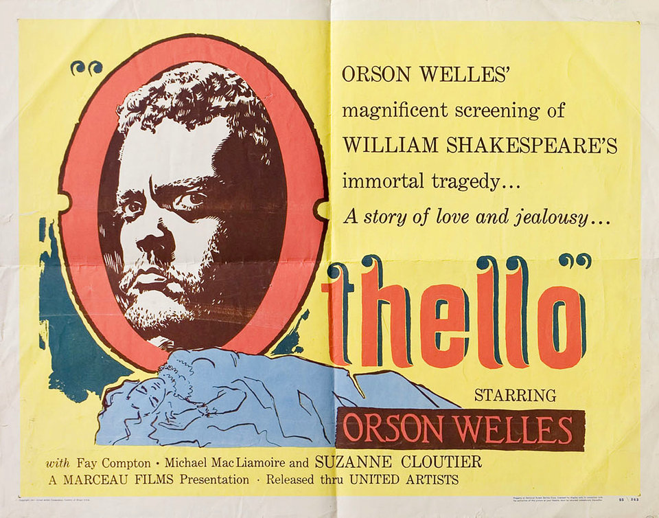 Othello Original 1955 U.S. Half Sheet Movie Poster