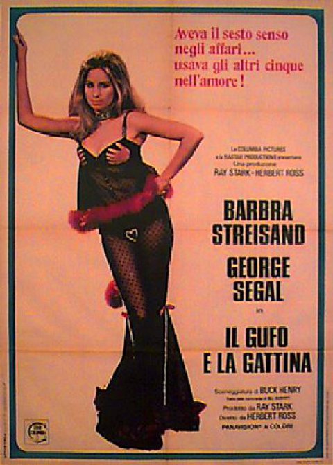 The Owl and the Pussycat Original 1971 Italian Due Foglio Movie Poster