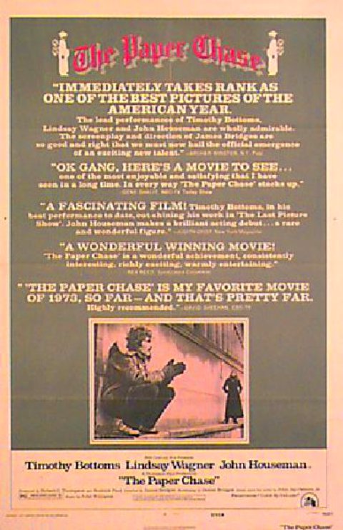 The Paper Chase Original 1973 U.S. One Sheet Movie Poster