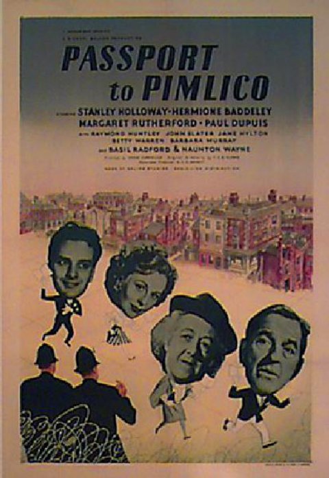 Passport to Pimlico Original 1949 British One Sheet Movie Poster