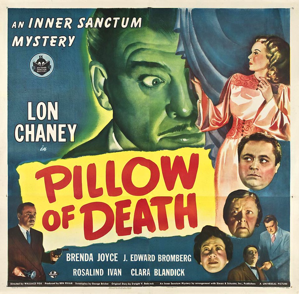 Pillow of Death Original 1945 U.S. Six Sheet Movie Poster