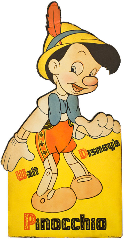 Pinocchio Original 1940 U.S. Counter Standee