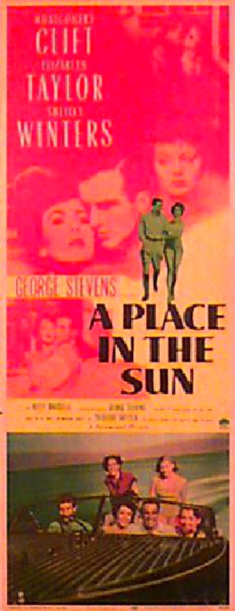 A Place in the Sun Original 1951 U.S. Insert Movie Poster