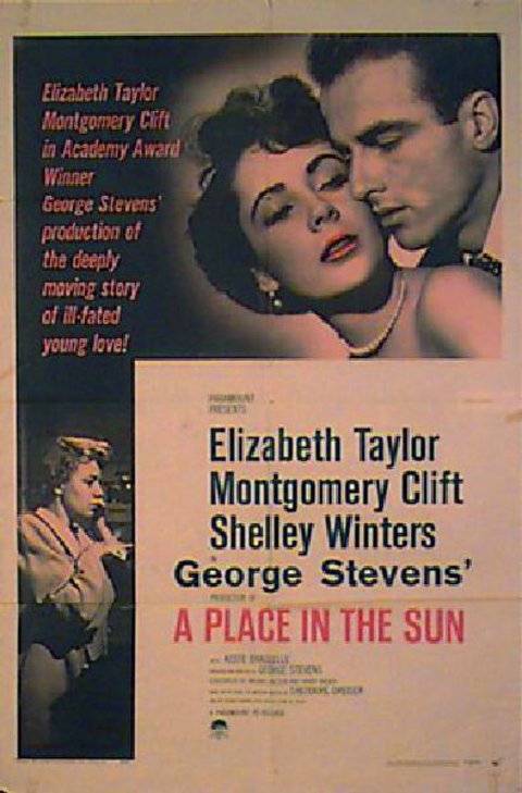 A Place in the Sun Original R1959 U.S. One Sheet Movie Poster