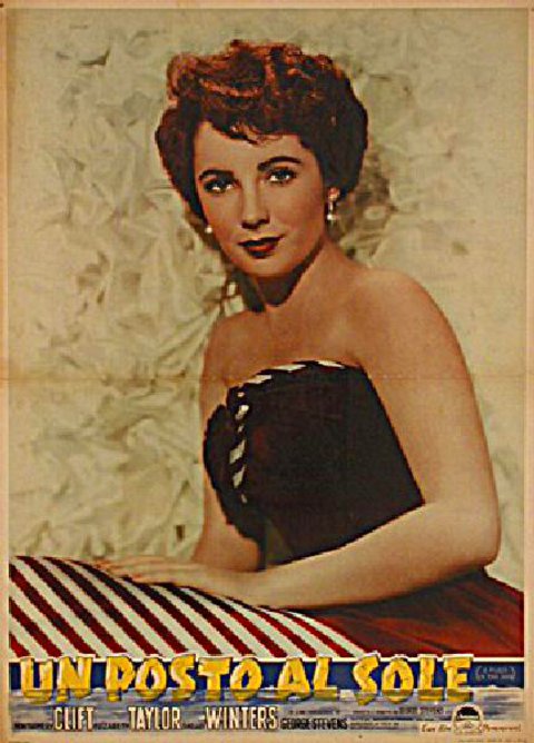 A Place in the Sun Original 1951 Italian Fotobusta Movie Poster