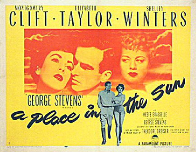 A Place in the Sun Original 1951 U.S. Half Sheet Movie Poster