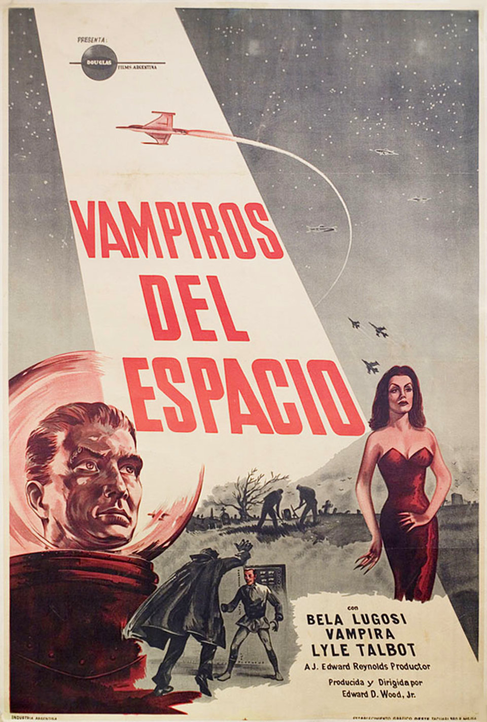 Plan 9 from Outer Space Original 1956 Argentine Movie Poster