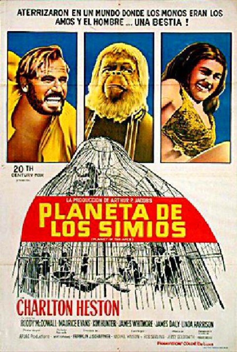 Planet of the Apes Original 1968 Argentine Movie Poster