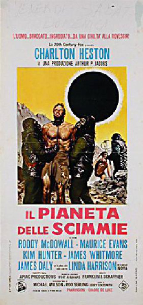 Planet of the Apes Original 1968 Italian Locandina Movie Poster
